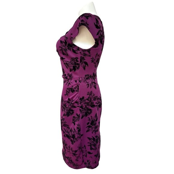 ModCloth Dear Fiery Cutout Dress, Amethyst Black Velvet Floral Women's Size XL - Picture 7 of 11